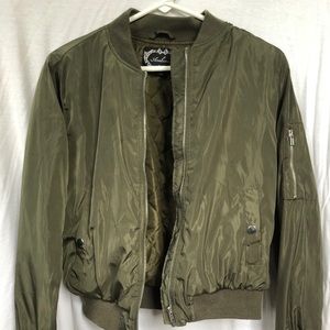 Green bomber jacket